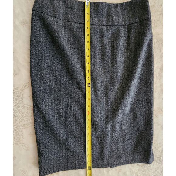 Mossimo Pencil Skirt Womens Size 8 Gray Herringbone Lined Stretch Zip Closure - Picture 5 of 8